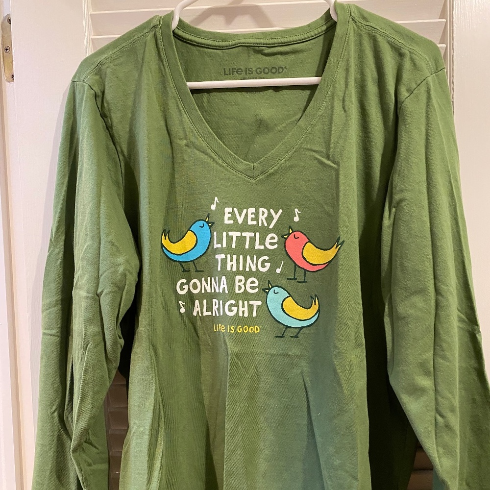 Life is Good "Every Little Thing" Long Sleeved, V-neck Tee